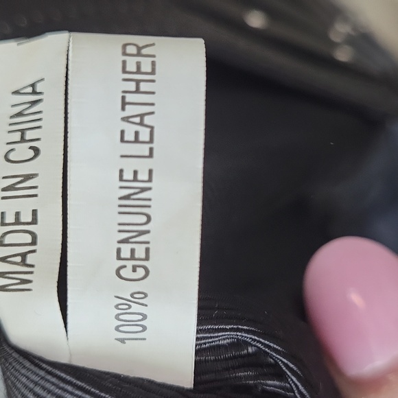 Max New York Leather Straps Mesh Studded Purse - Picture 10 of 14